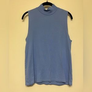 Blue turtleneck tank top- J Crew